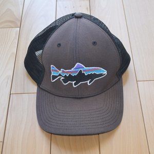 Patagonia Trout Fish Hat Mesh Back Gray